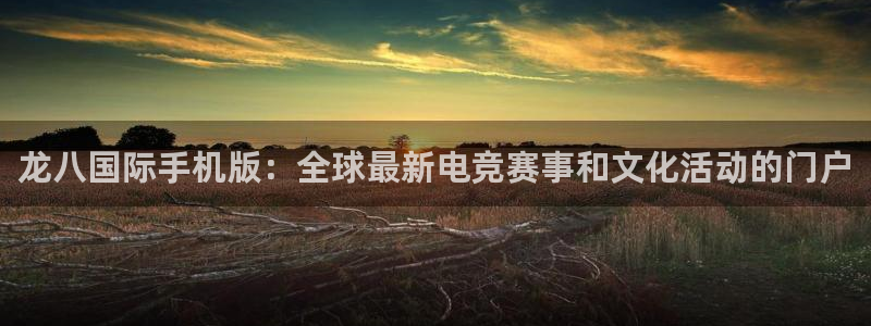 凯发app：龙八国际手机版：全球最新电竞赛事和文化活动的门户